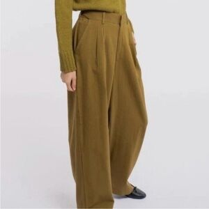 Laude the Label Tan Olive Brown Wide Leg Pants Plus Size XXL J